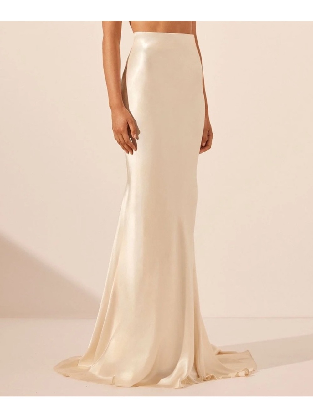 Shona Joy La Lune High Waist Maxi Skirt - Cream